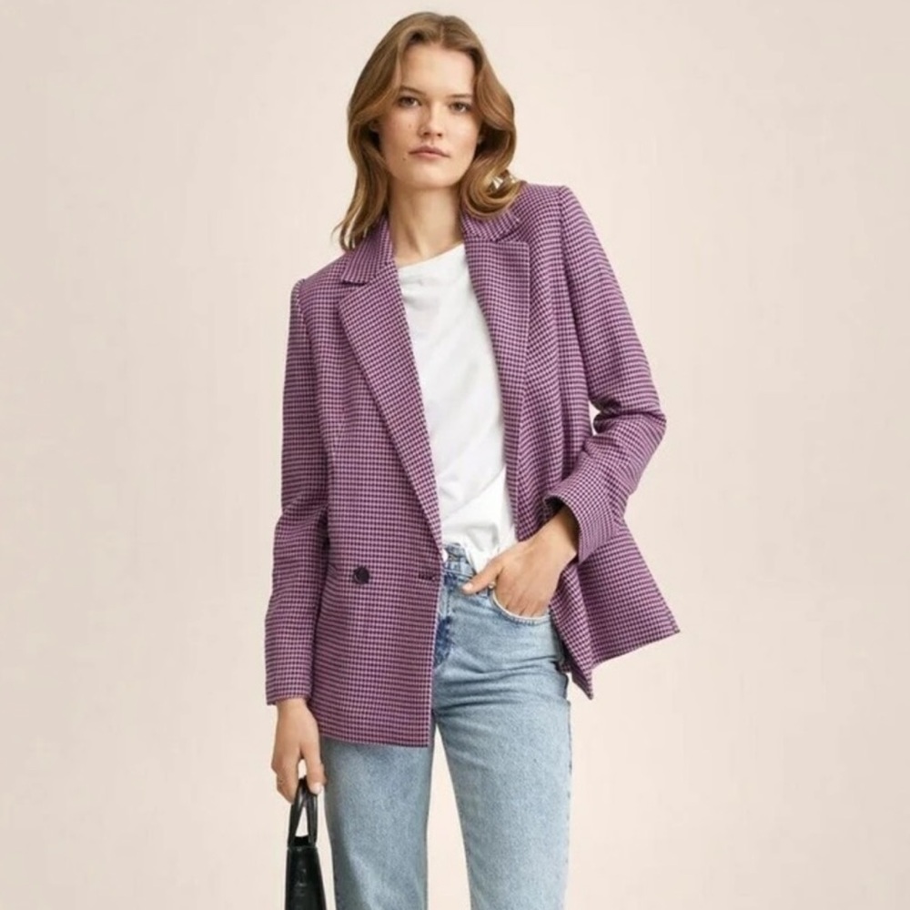 NWT Mango Houndstooth Blazer S